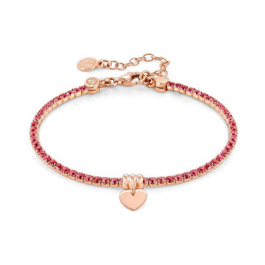 Nomination Chic&Charm Bracelet, Heart, Red Cubic Zirconia, Rose Gold