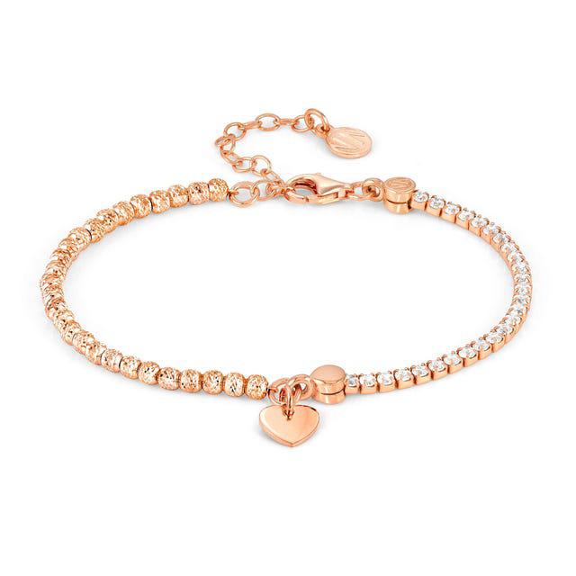 Nomination Chic&Charm Bracelet, Heart, White Cubic Zirconia, Rose Gold