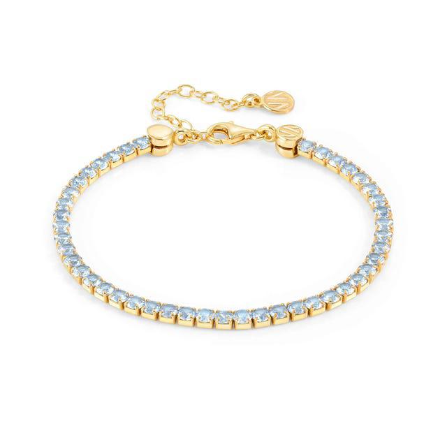 Nomination Chic&Charm Bracelet, Light Blue Cubic Zirconia, Gold