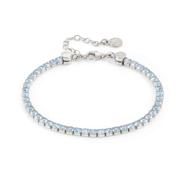 Nomination Chic&Charm Bracelet, Light Blue Cubic Zirconia, Sterling Silver