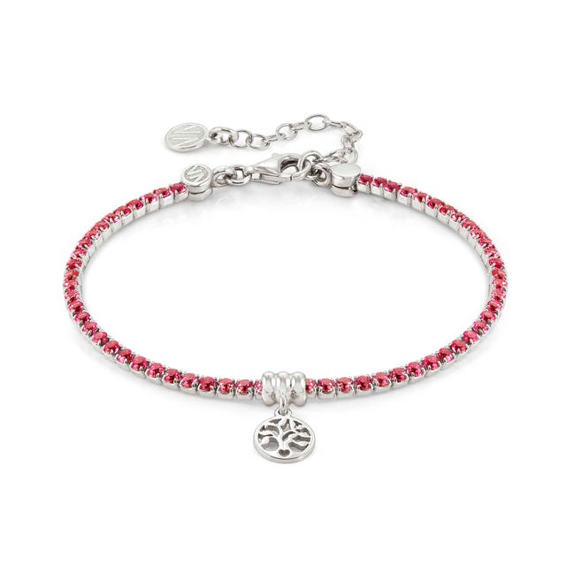 Nomination Chic&Charm Bracelet, Tree Of Life, Red Cubic Zirconia, Sterling Silver
