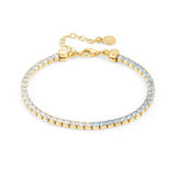 Nomination Chic&Charm Bracelet, White & Light Blue Cubic Zirconia, Gold