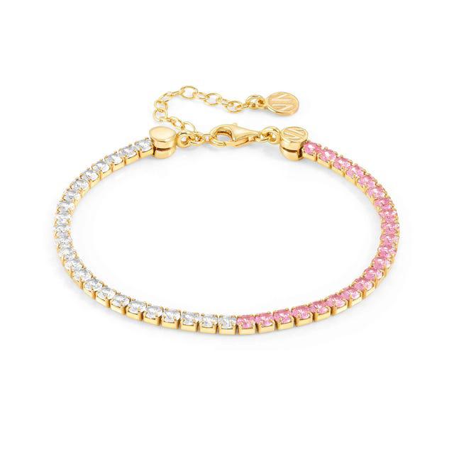 Nomination Chic&Charm Bracelet, White & Pink Cubic Zirconia, Gold