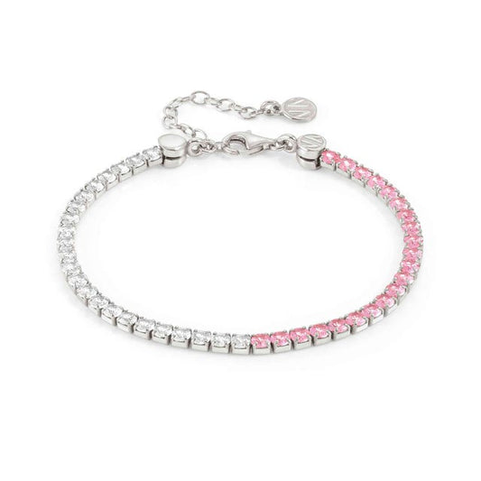 Nomination Chic&Charm Bracelet, White & Pink Cubic Zirconia, Sterling Silver