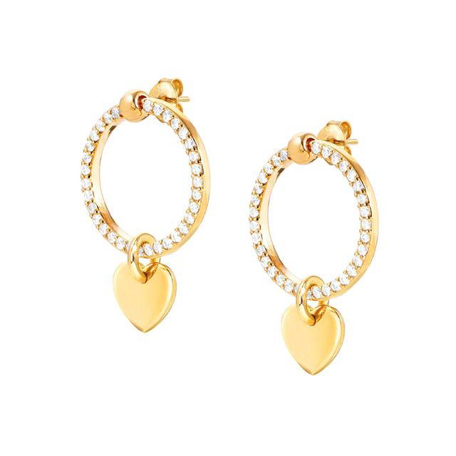 Nomination Chic&Charm Earrings, Heart, Gold