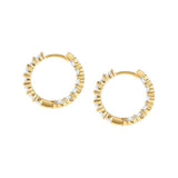 Nomination Chic&Charm Earrings, Hoop, White Cubic Zirconia, Gold