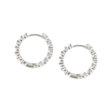 Nomination Chic&Charm Earrings, Hoop, White Cubic Zirconia, Sterling Silver