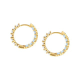 Nomination Chic&Charm Earrings, Hoop, White & Light Blue Cubic Zirconia, Gold