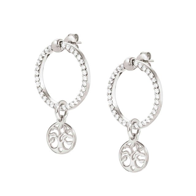 Nomination Chic&Charm Earrings, Tree Of Life, Sterling Silver