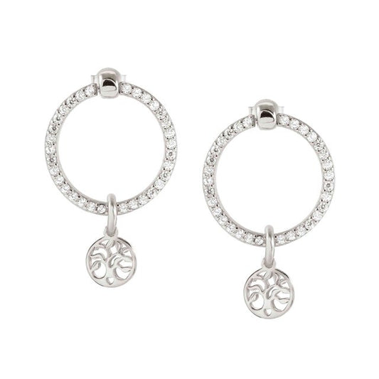 Nomination Chic&Charm Earrings, Tree Of Life, Sterling Silver