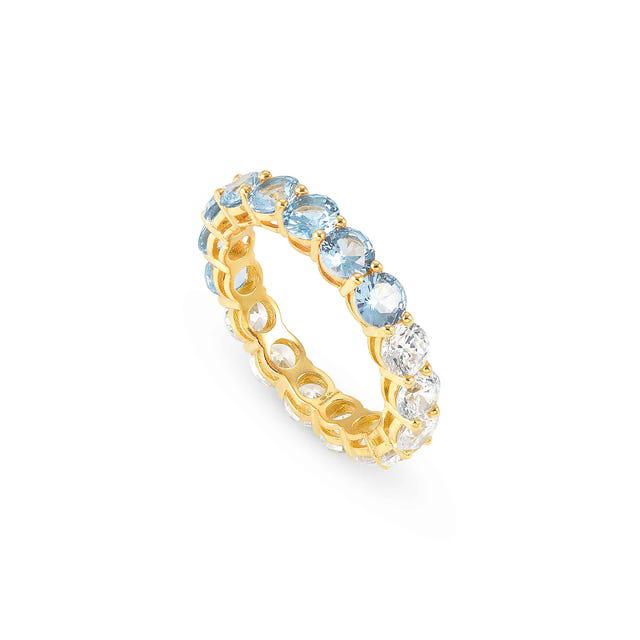 Nomination Chic&Charm Ring, Light Blue Cubic Zirconia, Gold