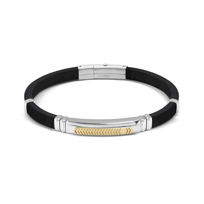 Nomination City Energy Edition Rubber Bracelet with White Cubic Zirconia