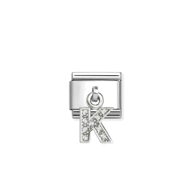 Nomination Classic Composable Link, Sparkling Letter K
