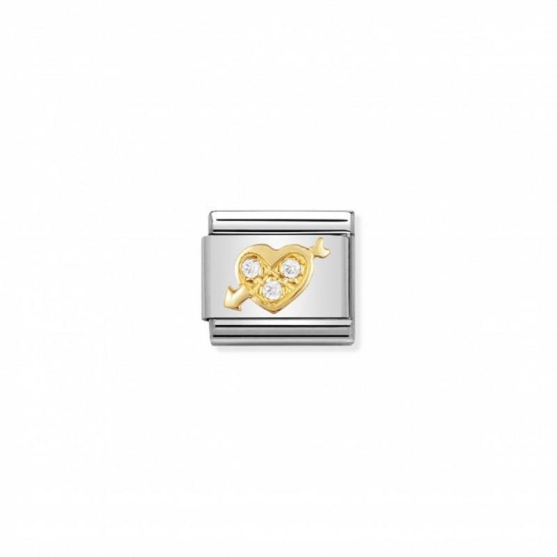 Nomination Classic Love Heart Arrow Wh Link