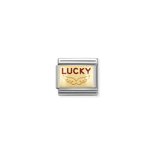 Nomination Classic Lucky Enamel Angel Wings Link