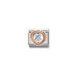 Nomination Classic White CZ Heart Link