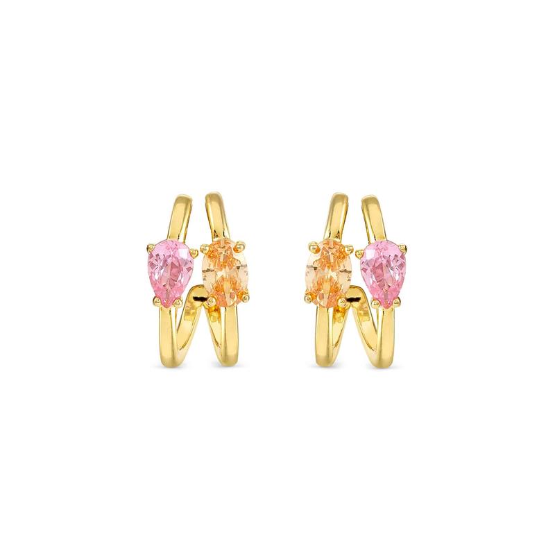 Nomination Colour Wave Aurora Ed Gold Hoop Earrings