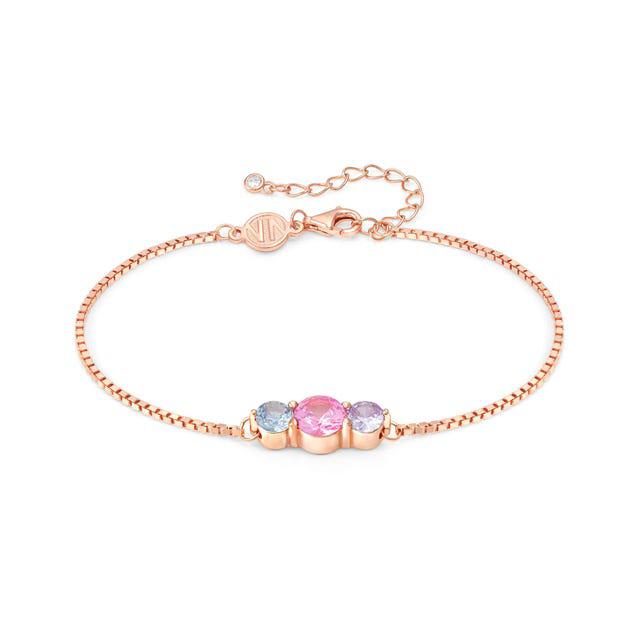 Nomination Colour Wave Bracelet, Multicolour Cubic Zirconia, 22K Rose Gold