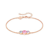 Nomination Colour Wave Bracelet, Multicolour Cubic Zirconia, 22K Rose Gold