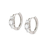 Nomination Colour Wave Earrings, Hoop, White Cubic Zirconia, Silver