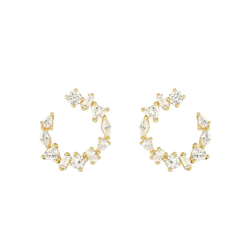 Nomination Colour Wave Gold Hoop Earrings