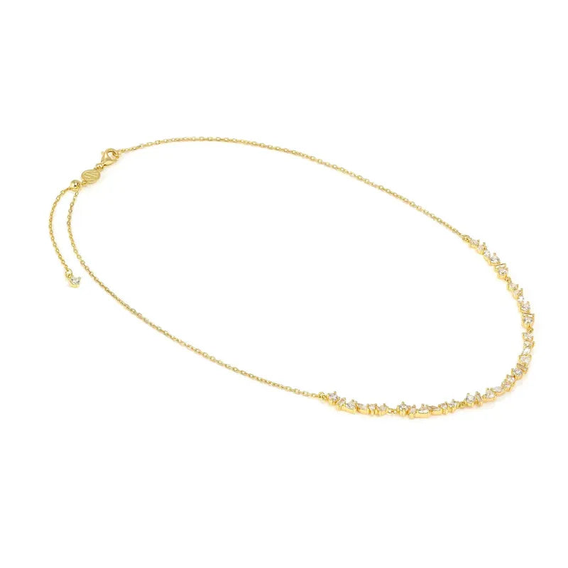 Nomination Colour Wave Gold Necklace with White Stones