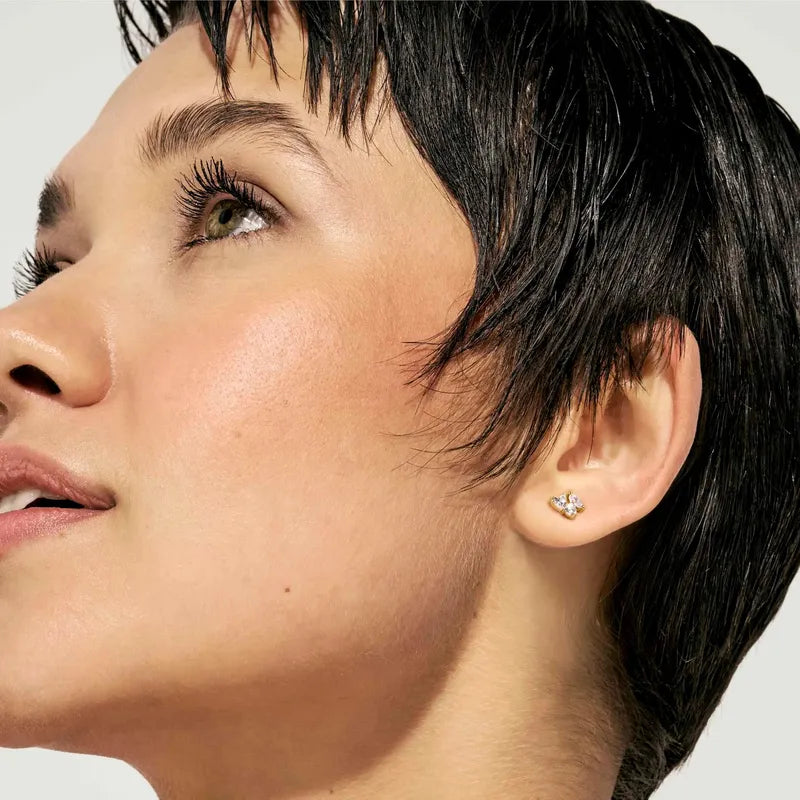 Nomination Colour Wave Gold Stud Earrings