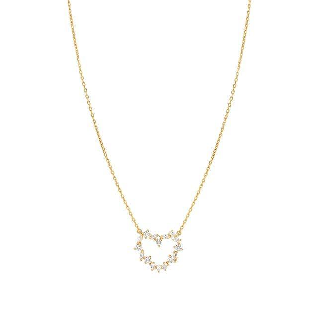 Nomination Colour Wave Heart Necklace White Stones