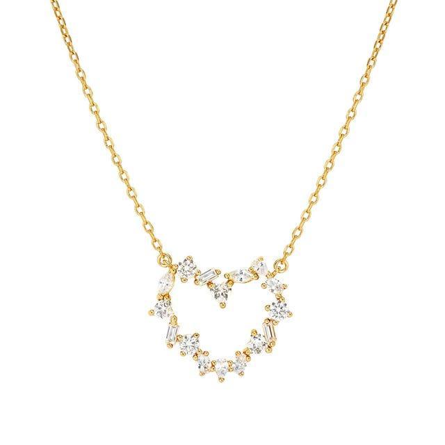 Nomination Colour Wave Heart Necklace White Stones