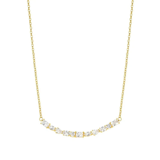 Nomination Colour Wave Necklace, Cubic Zirconia, 24K Gold