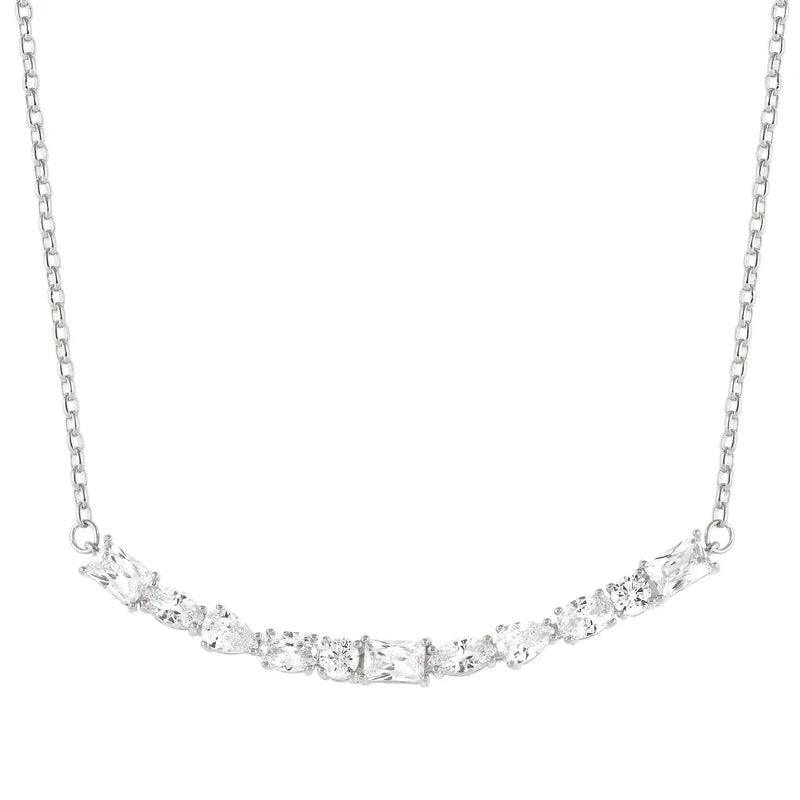 Nomination Colour Wave Necklace, Cubic Zirconia, Silver