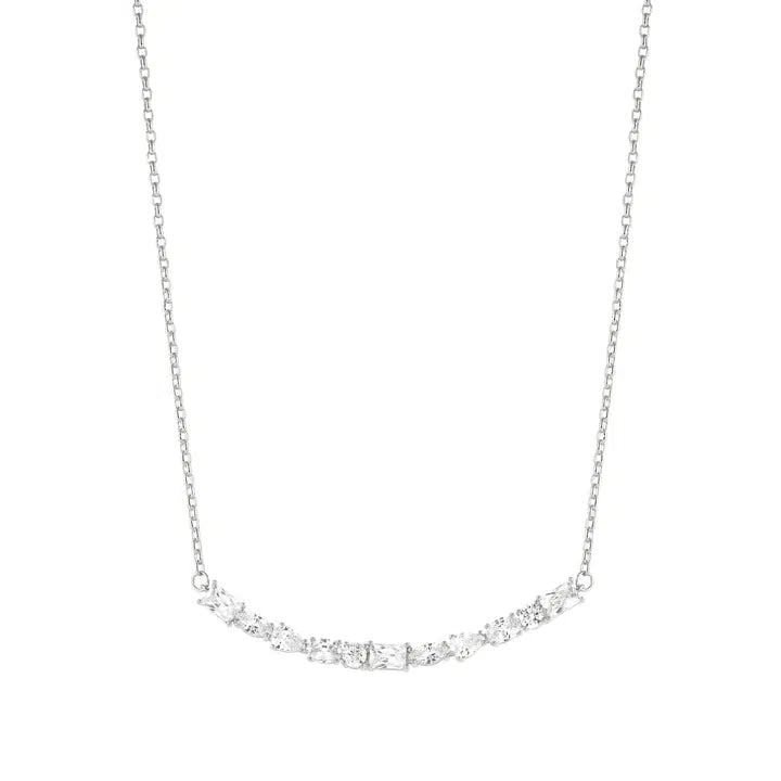 Nomination Colour Wave Necklace, Cubic Zirconia, Silver