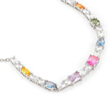 Nomination Colour Wave Necklace, Multicolour Cubic Zirconia, Silver