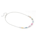 Nomination Colour Wave Necklace, Multicolour Cubic Zirconia, Silver