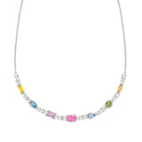 Nomination Colour Wave Necklace, Multicolour Cubic Zirconia, Silver