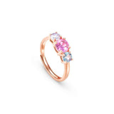Nomination Colour Wave Ring, Multicolour Cubic Zirconia, 22K Rose Gold