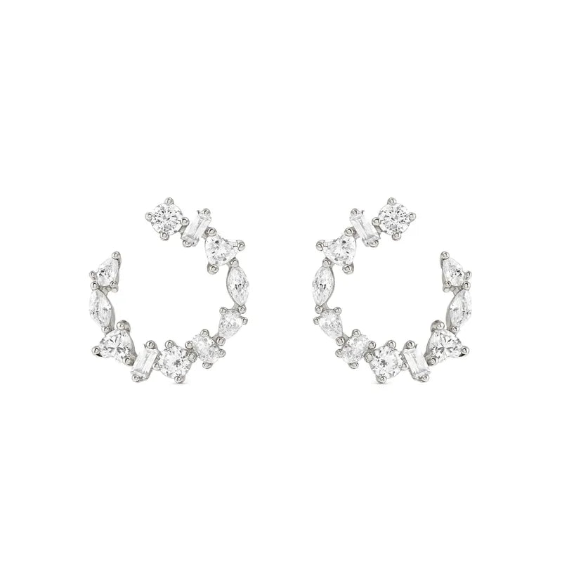 Nomination Colour Wave Silver Hoop Earrings