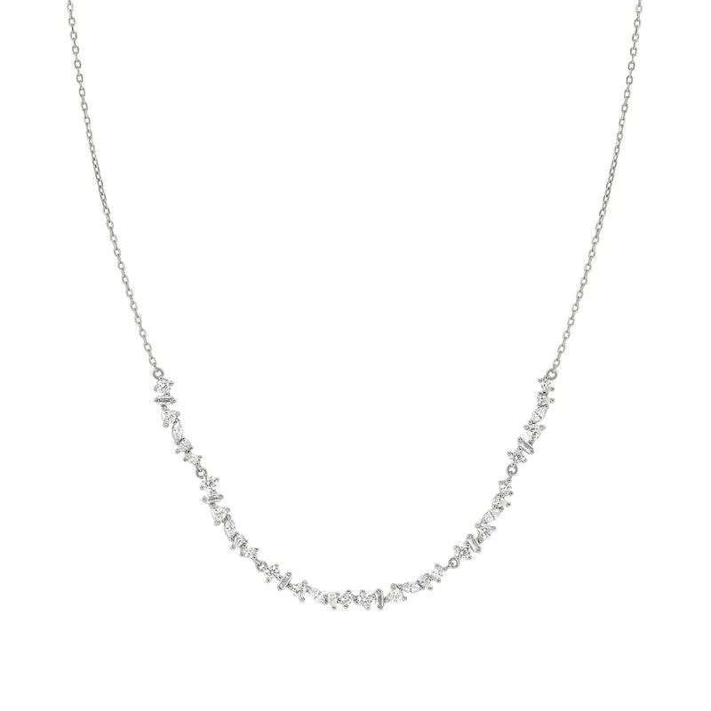 Nomination Colour Wave Silver Necklace with White Stones