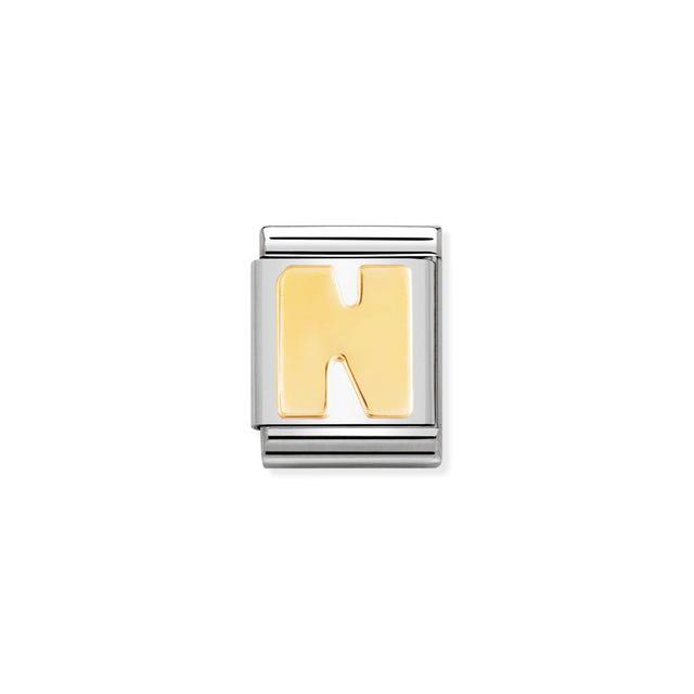 Nomination Composable Big Link Letter N, 18K Gold