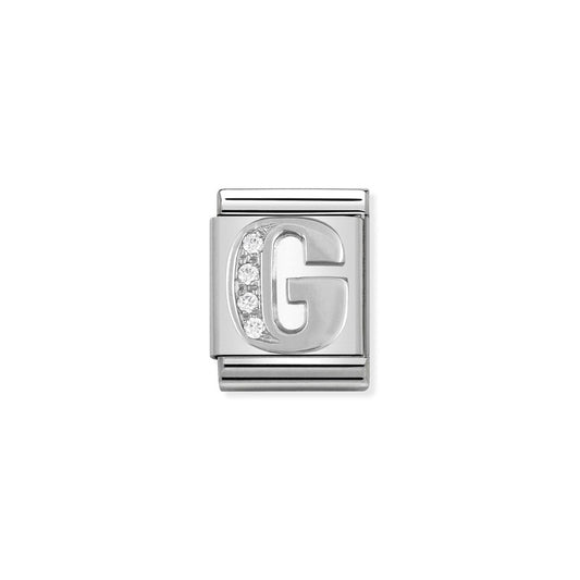 Nomination Composable Big Link Silver Letter G