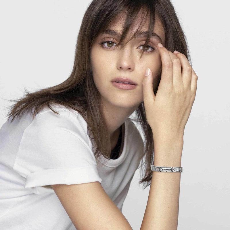 Nomination Composable Bracelet With Bella La Vita Double Link In Silver