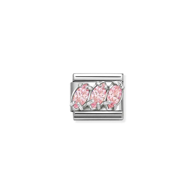Nomination Composable Classic Charm Trilogy Pink Stones