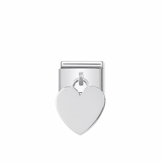 Nomination Composable Classic Heart Pendant Link In Silver