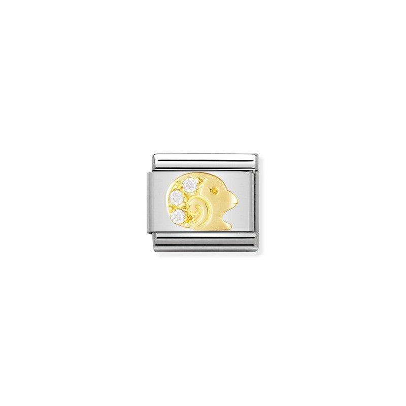 Nomination Composable Classic Link Aries In 18K Gold And Stone