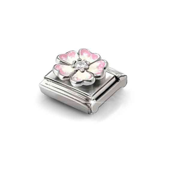 Nomination Composable Classic Link Charm Flower Pink Fade