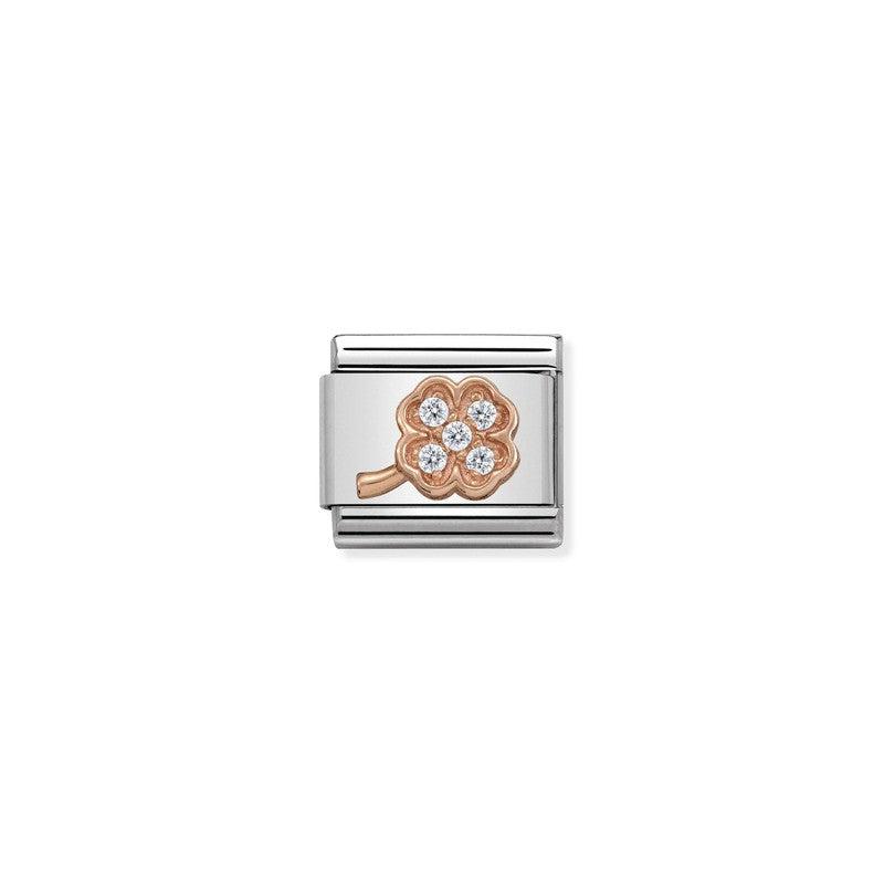 Nomination Composable Classic Link Clover With Stones