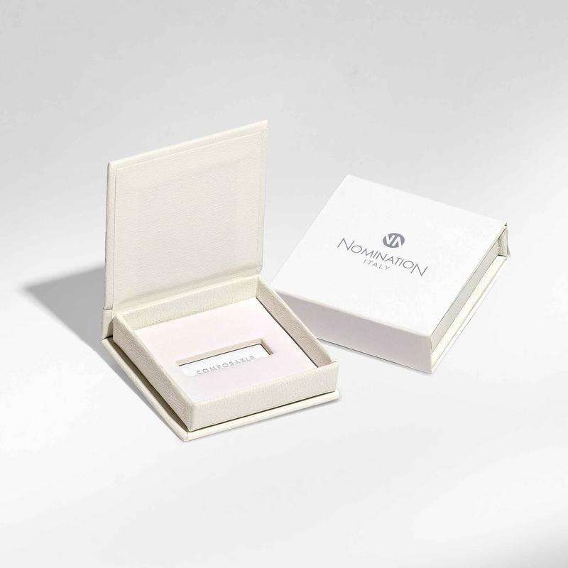 Nomination Composable Classic Link, Cubic Zirconia - Green & White