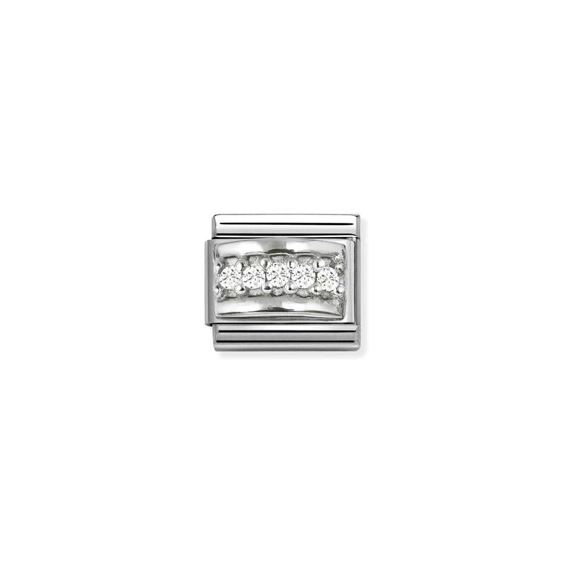 Nomination Composable Classic Link, Dazzling White Cubic Zirconia