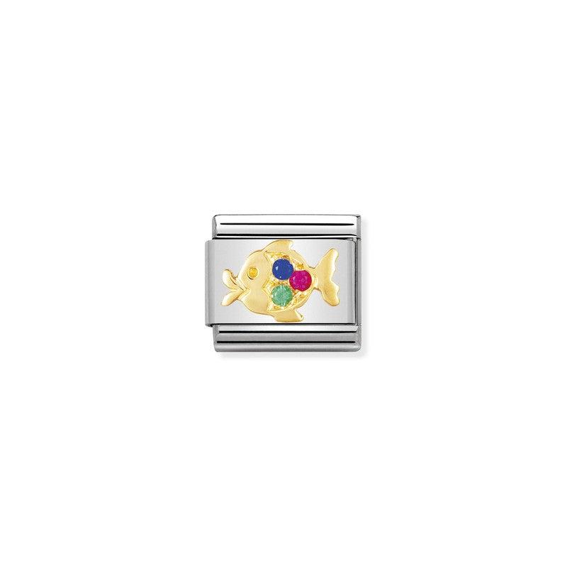 Nomination Composable Classic Link Fish With Stones