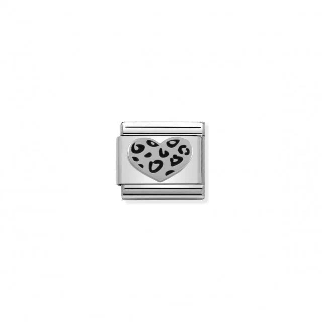Nomination Composable Classic Link Leopard Heart